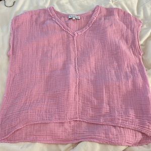 Michael stars draya gauze v neck top